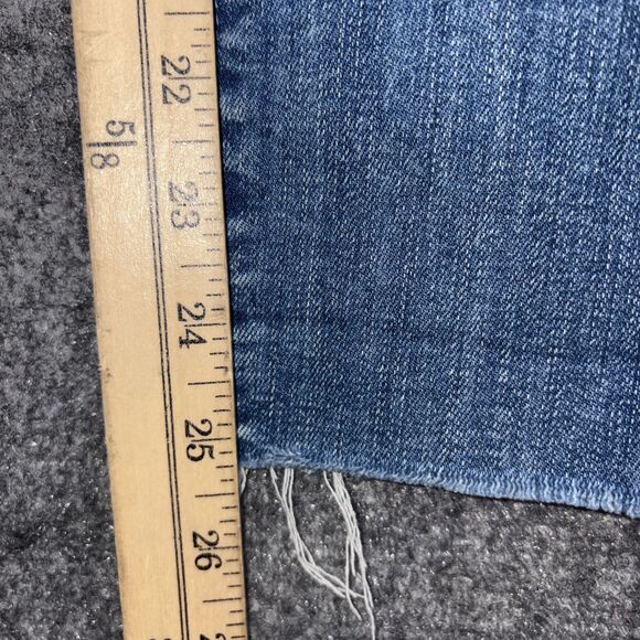 Mother The Looker Ankle Fray Jeans Womens Size 26 Blue Birds of Paradise - Picture 9 of 12